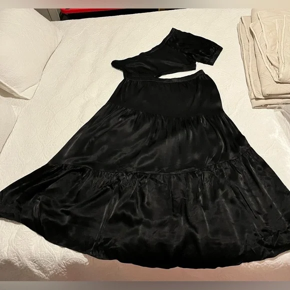 Peter Som Black Asymmetrical Dress - Picture 7 of 7